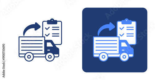 Logistics icon, with contrast background.