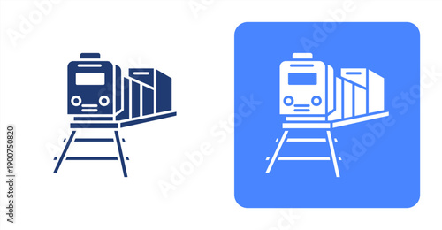 Railway icon, with contrast background.