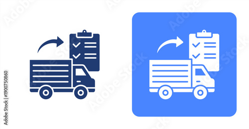 Logistics icon, with contrast background.