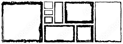 Collection of black square ...