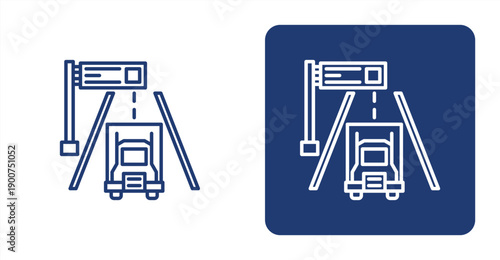 Highway icon, with contrast background.