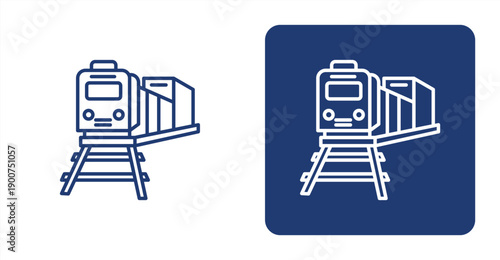 Railway icon, with contrast background.