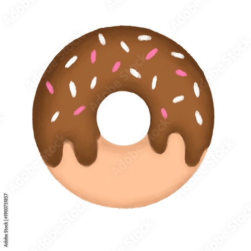 Wallpaper Mural illustration chocolate donut  Torontodigital.ca