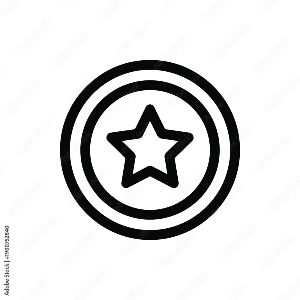 Obraz premium Round Token With A Star