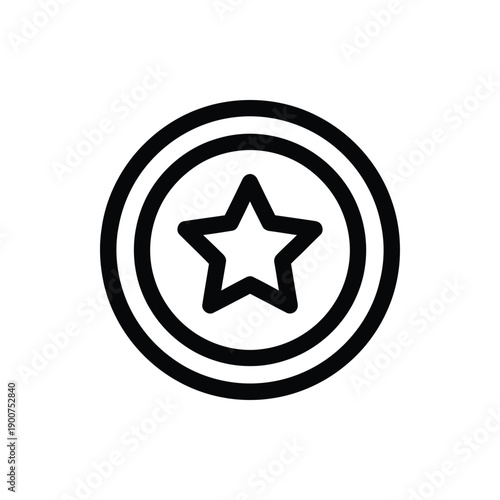 Round Token With A Star