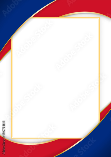 vertical document frame with the colors of the