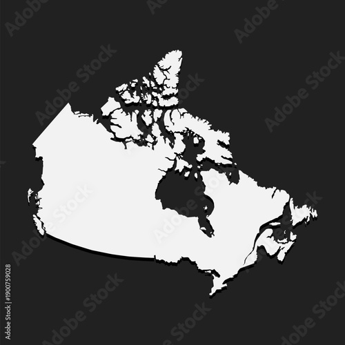Map of Canada, template American outline country