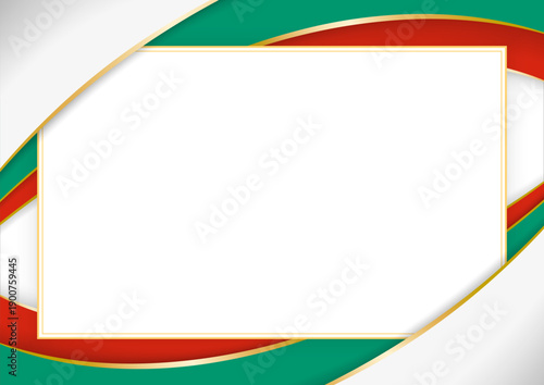 horizontal frame and border with Bulgarian flag