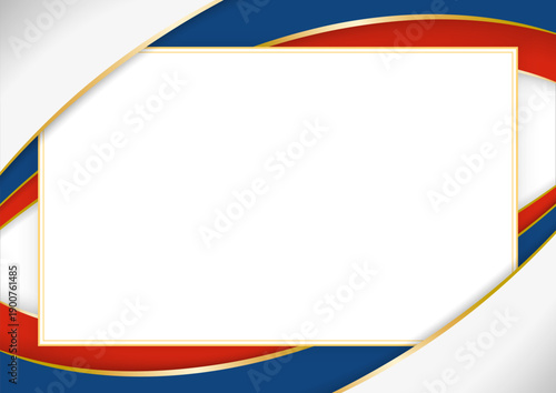 horizontal frame and border with Czech flag