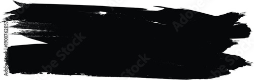 Grunge Paint stripe . Vector brush Stroke . Distressed banner . Black isolated paintbrush collection . Modern Textured shape . Dry border in Black . Vector streak. Hand drawn underline, highlighter.