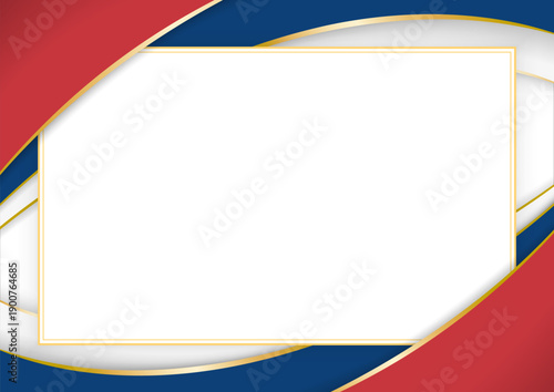 Fotografie horizontal frame and border with Serbian flag