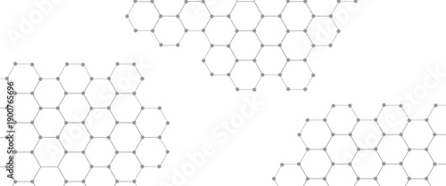 Geometric abstract background with connected line and dots. Structure molecule and communication. Scientific concept for your design. Medical, technology, science background. Vector