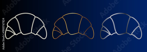 Simple Croissant Design Set