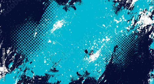 Abstract blue and black textured background with halftone pattern.