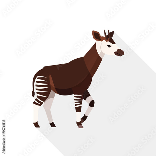 Okapi Animal Wildlife Mammal Striped Creature.