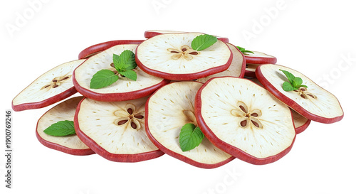 Dried Apple Slices with Mint