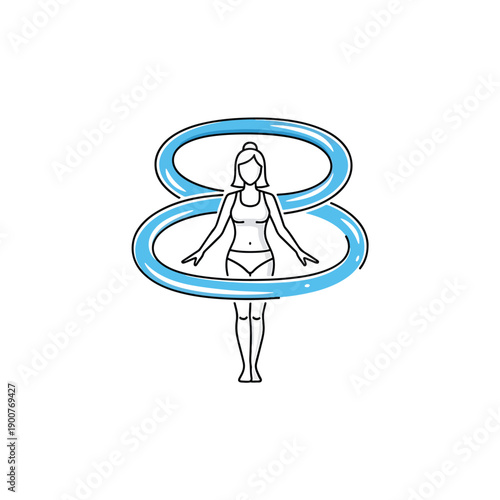 Female Body with Infinity Symbol Representing Health, Wellness, and Endless Vitality