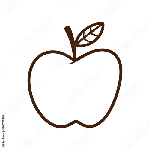 Apple Fruit Outline Icon