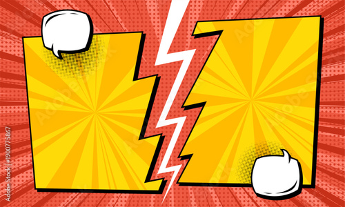 Comic cartoon versus template background