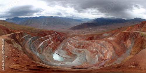 Rare earth investment in critical minerals strategic mining operations in remote landscapes aerial view of unique geological formations