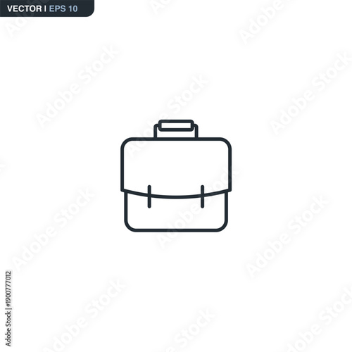 Briefcase, linear style sign for mobile concept and web design
