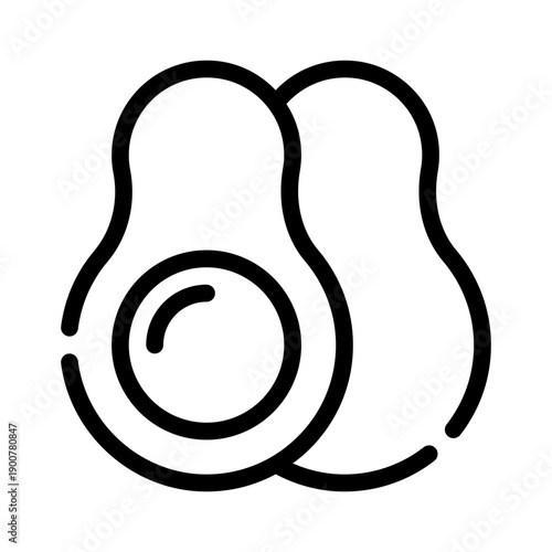 avocado line icon