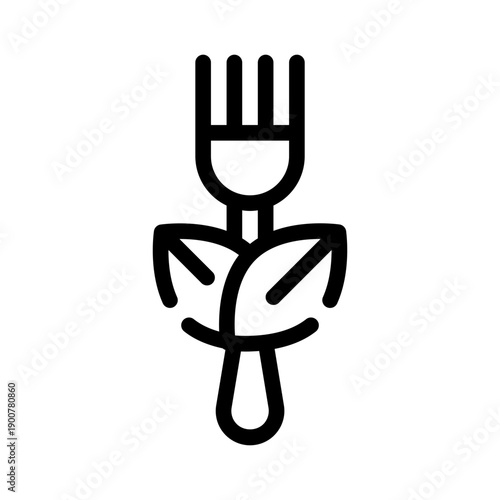 fork line icon