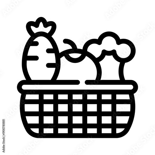 vegetables line icon