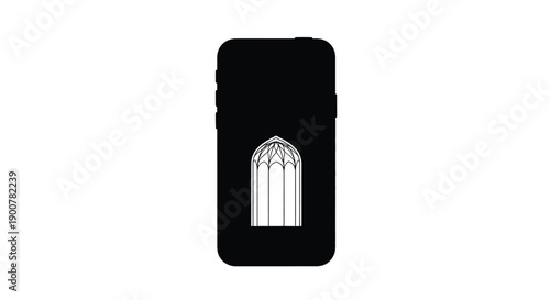 Ramadan Desert Mosque Silhouette Frame