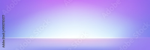 Blue purple neon studio space, gradient abstract background with glowing floor, vector illustration. Modern showroom with vibrant tech lighting and perspective, empty scene for product display.