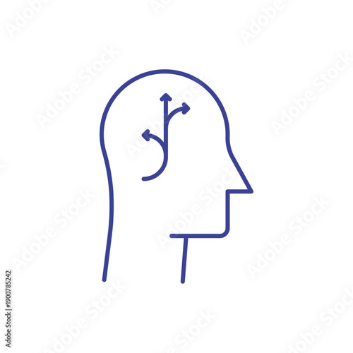 Human Mind Concept Line Icon