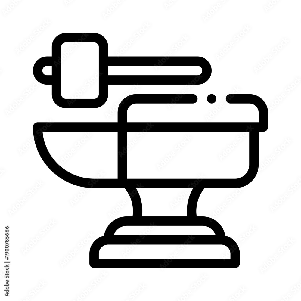 Obraz premium anvil line icon
