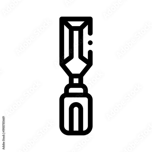 chisel line icon