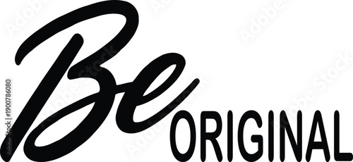 Bold handwritten be original logo design