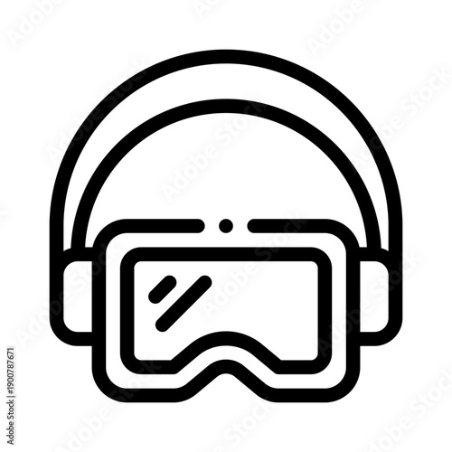 skigoggles line icon