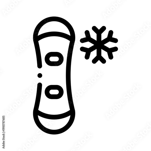 snowboard line icon