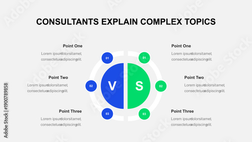 Two-Sided Comparison Infographic for Business Presentations