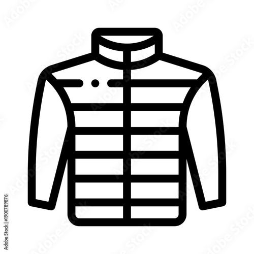 puffer jacket line icon