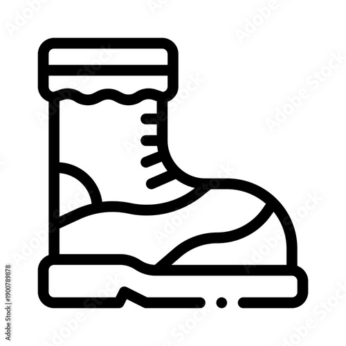 snow boots line icon