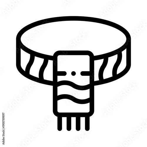 neck warmer line icon