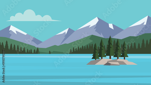 Peaceful Hills And Wide Open Lake