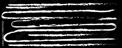 Scribble pen scratches set. Doodle pencil stroke, hand drawn underline marks