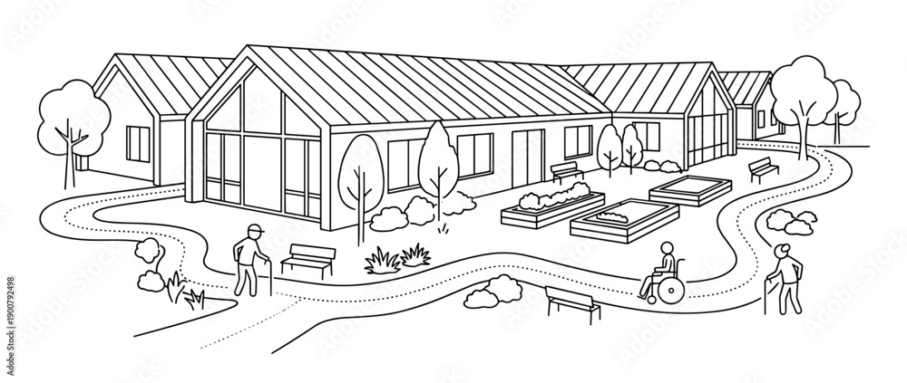 Fototapeta premium Age-friendly city community building