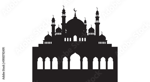 Ramadan Pattern Silhouette for Islamic Celebration