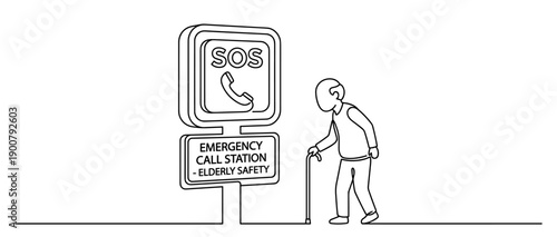 Emergency call station for elderly safety