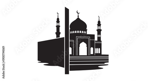 Ramadan Emblem Silhouette for Prayer and Reflection