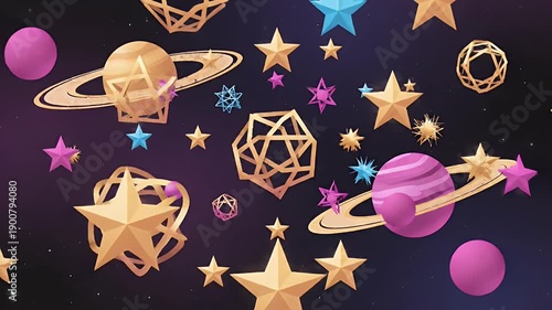 Colorful abstract smoke spiral in dark cosmic space