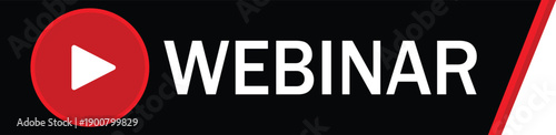 Webinar Button Vector Banner