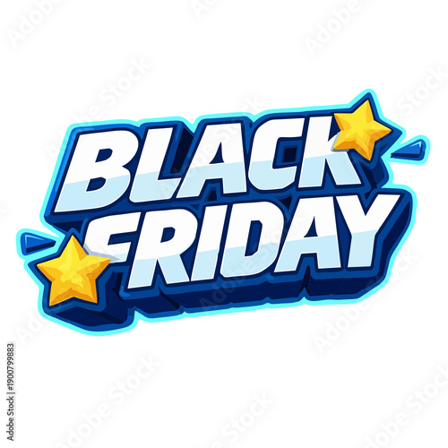 Cartoon Style Festive Black Friday Sale Discount Promotion Illustration