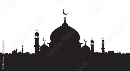 Ramadan Icon Silhouette Ending Salam with Quran